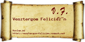 Vesztergom Felicián névjegykártya